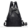 Sac À Dos Femme Urbain Rétro Élégant Noir Sac A Dos Femme