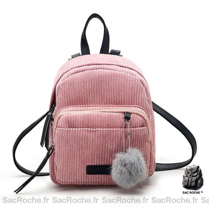 Sac à dos femme petit format velours côtelé - Sac à dos fille Sac à dos scolaire