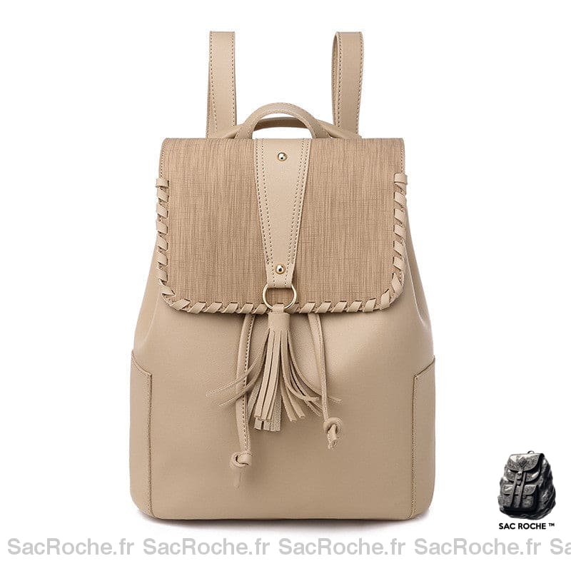 Sac À Dos Femme Vintage Avec Rabat Et Pompon Sac A