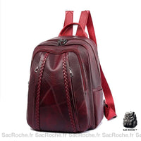 Sac à dos femme vintage cuir - modèle Rouge - Sac Roche ™