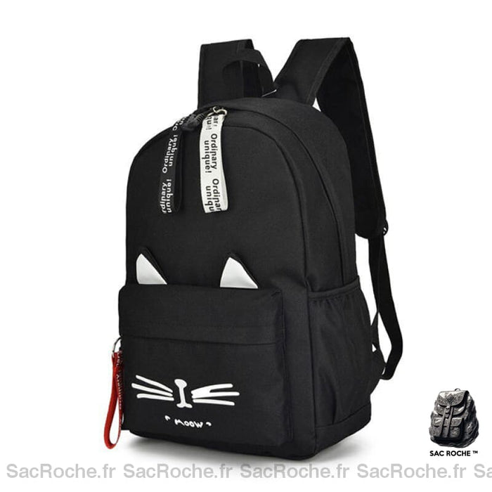 Sac À Dos Fille Chat Mignon École Primaire Noir Sacs Dos Scolaire