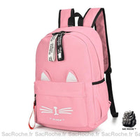 Sac à Dos Fille Chat Mignon École Primaire - modèle Rose Clair - Sac Roche ™