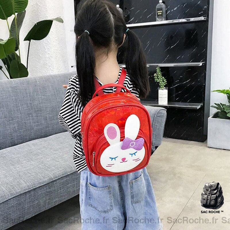 Sac À Dos Fille Cuir Réfléchissant Lapin Enfant