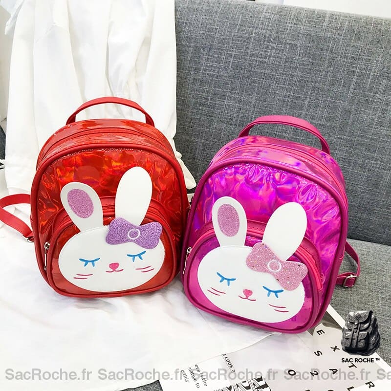 Sac À Dos Fille Cuir Réfléchissant Lapin Enfant