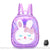 Sac à dos fille cuir réfléchissant lapin - modèle Violet - Sac Roche ™