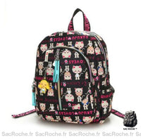 Sac à dos fille dessin animé - modèle Noir - Sac Roche ™