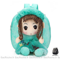 Sac à Dos Fille Jolie Poupée Maternelle - modèle Vert - Sac Roche ™