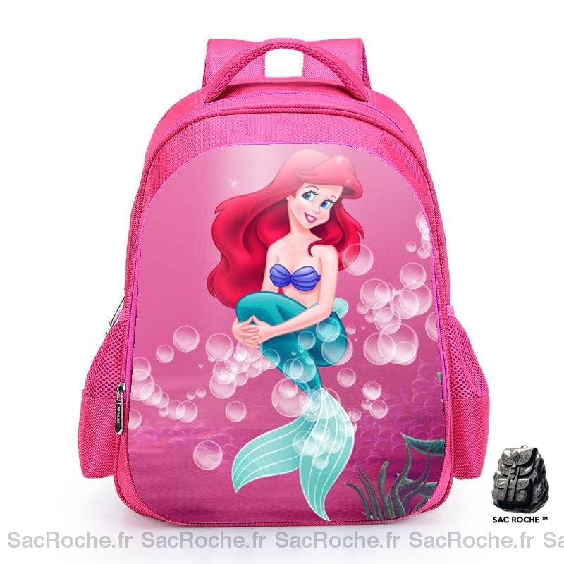 Sac à dos la petite sirène pour fille - Rose foncé - La petite Sirène Ariel