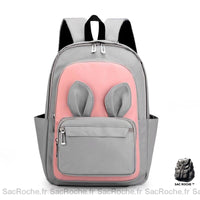 Sac à dos fille lapin - modèle Gris - Sac Roche ™
