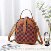 Sac à Dos Fille Mini - modèle Marron et rouge - Sac Roche ™