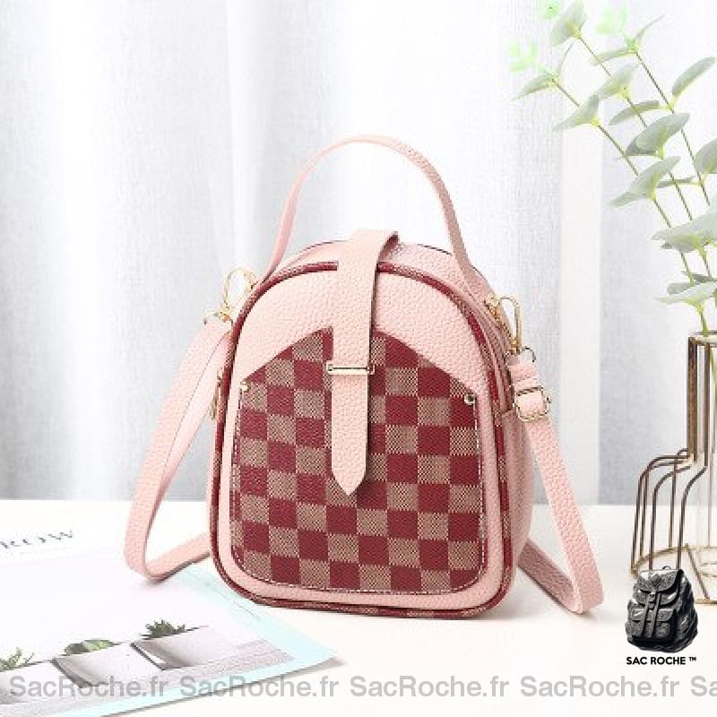Sac À Dos Fille Mini Rose Et Rouge Petit Femme