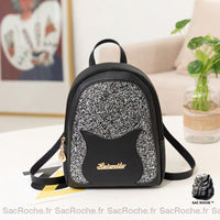 Sac à dos fille paillettes mini - modèle Noir / < 20 litres - Sac Roche ™