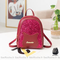 Sac à dos fille paillettes mini - modèle Rouge / < 20 litres - Sac Roche ™