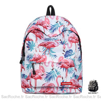 Sac à dos Flamant rose épuré - modèle Blanc - Sac Roche ™