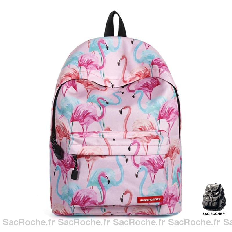 Sac à dos Flamant rose - Bleu - Sac à dos scolaire Sac à dos fille