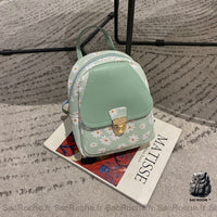 Sac à Dos Fleurs Femme - modèle Vert - Sac Roche ™