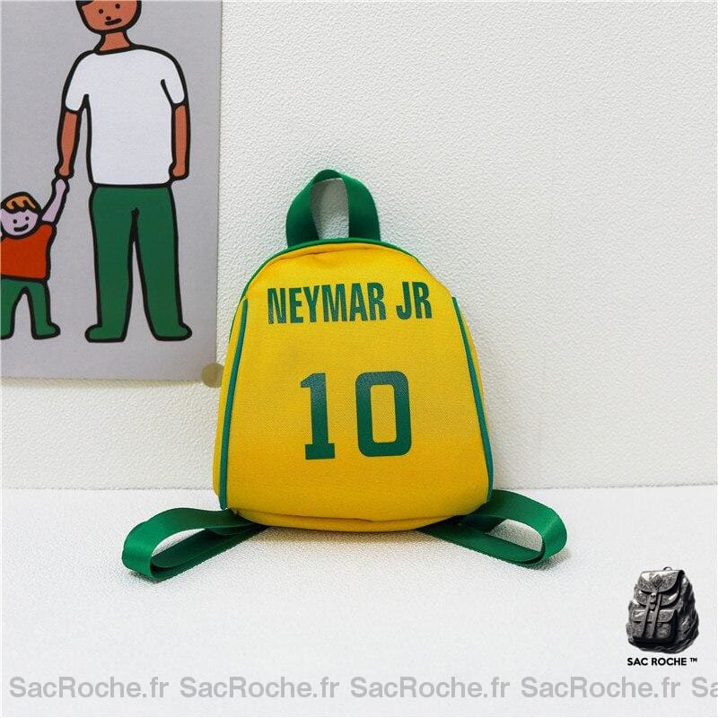 Petit sac à dos motif joueur de football - Jaune - Pièce Des biens