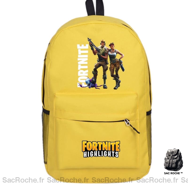 Sac à dos Fortnite Highlights jaune à la mode