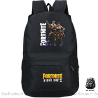 Sac à dos Fortnite Camouflage - modèle Noir - Sac Roche ™