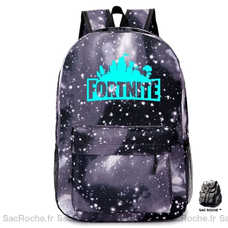 Sac à dos Fortnite Galaxy gris avec un fond blanc