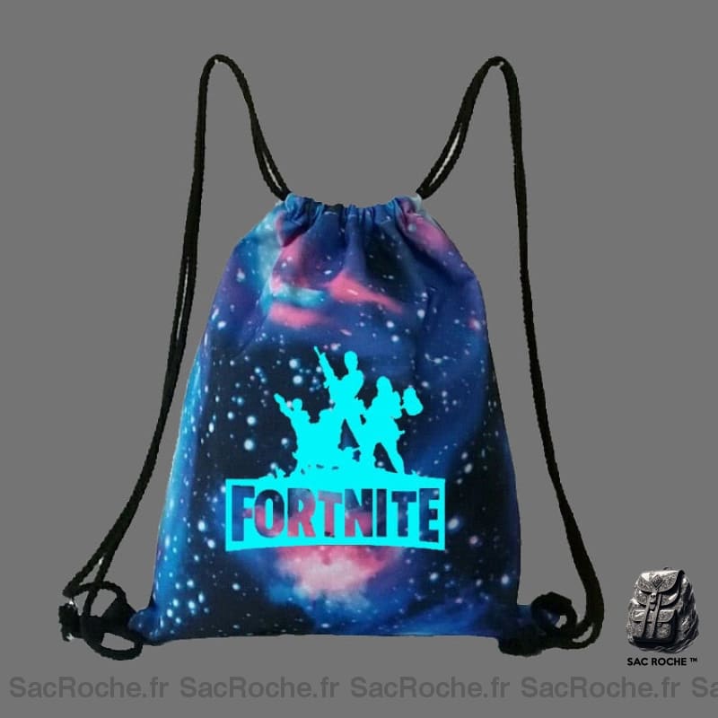 Sac à dos de sport Fortnite phosphorescent avec un fond gris