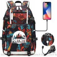 Sac à dos Fortnite étanche avec prise USB - Les Lakers de Los Angeles Sac à dos