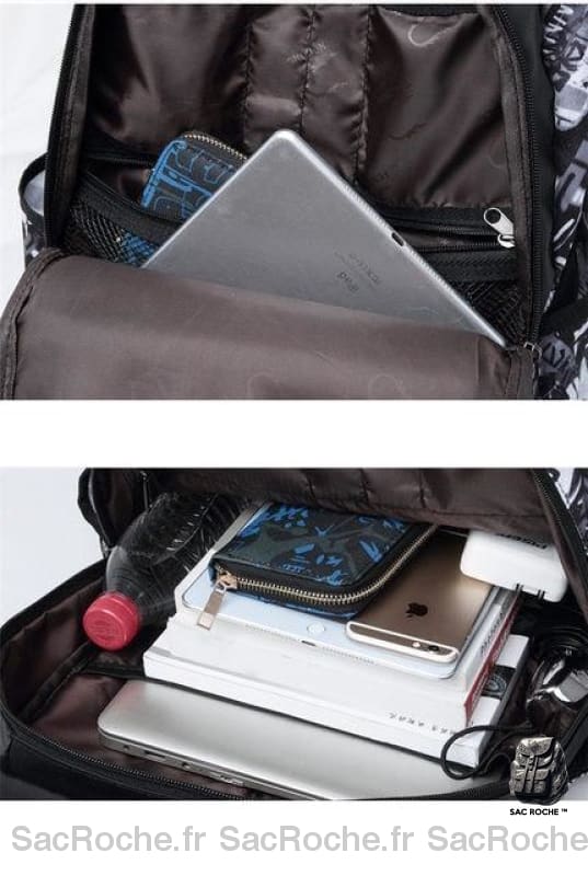 Sac À Dos Graffiti Usb Garçon Enfant