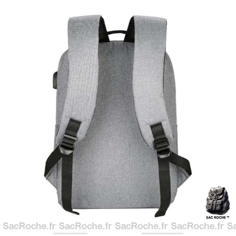 Sac À Dos Gris Multi-Poche Femme