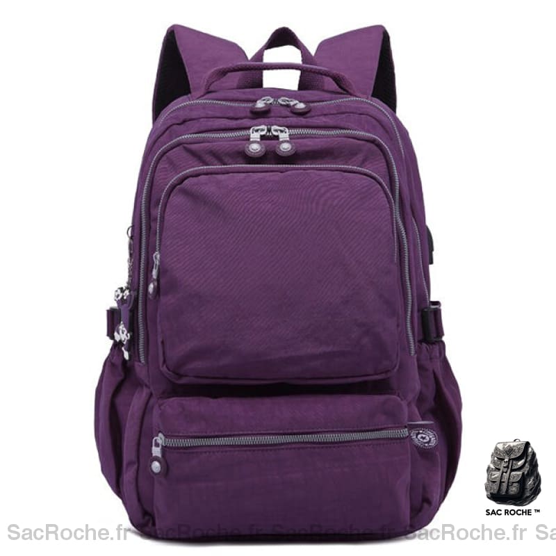 Sac À Dos Gris Tendance Pour Adolescente Et Femme Violet