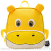 Sac à dos hippopotame pour enfant jaune avec un fond blanc