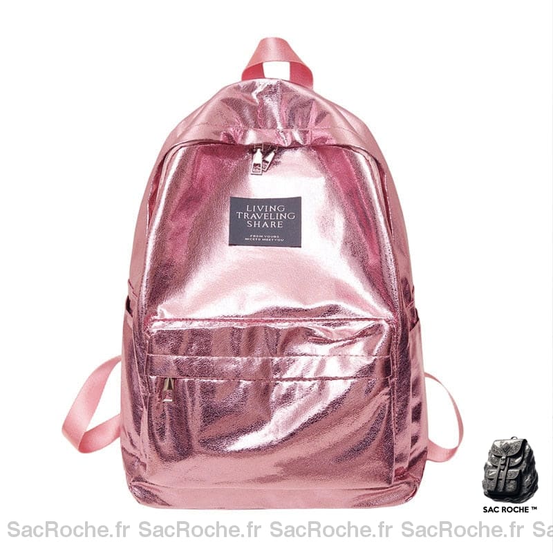 Sac à dos cartable holographique - Rose - Sac à dos scolaire Sac à dos pour enfants