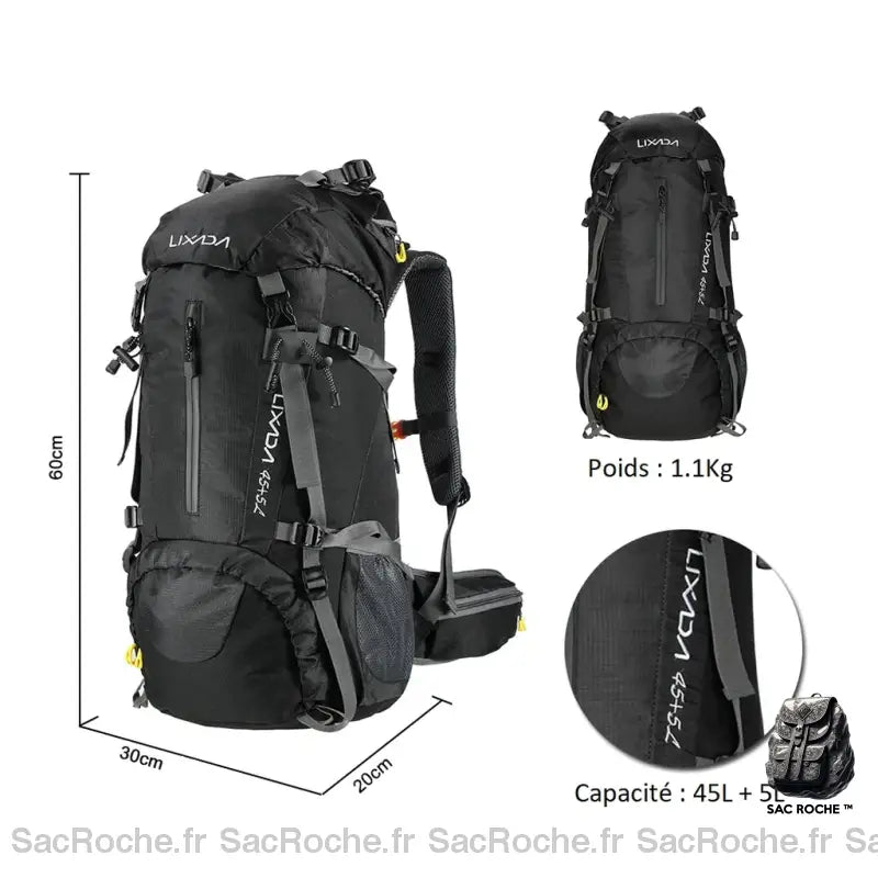 Sac À Dos Homme 50L Randonnée Sport