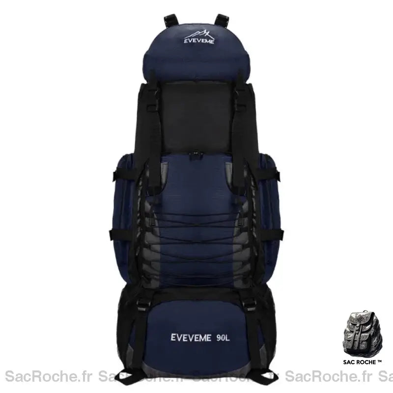 Sac À Dos Homme 90L Randonnée Bleu Sport