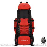 Sac à dos homme 90L randonnée - modèle Rouge - Sac Roche ™