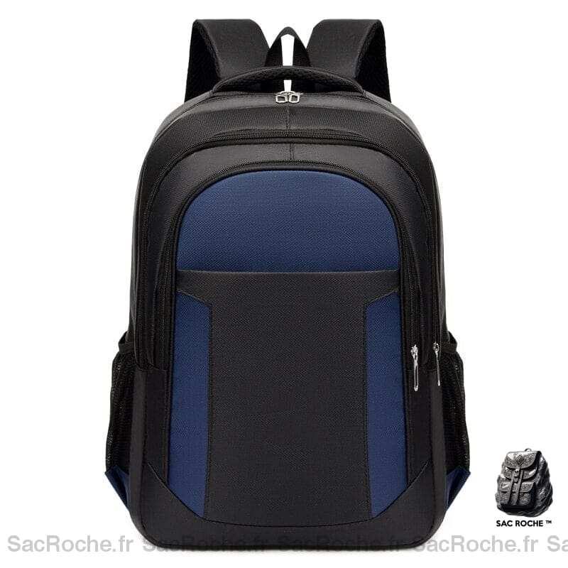 Sac À Dos Homme Classique En Cuir Bleu