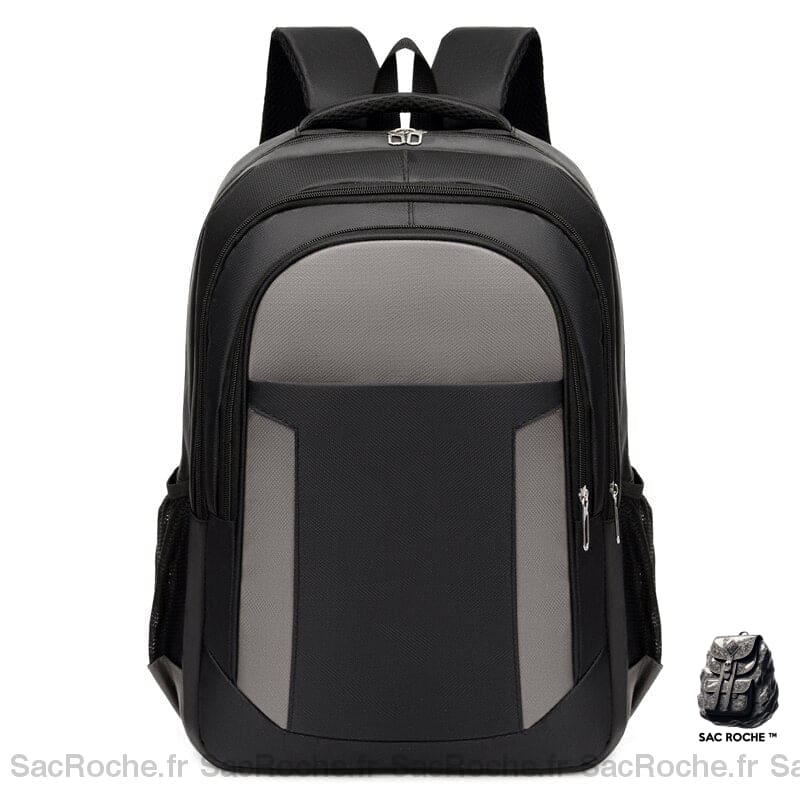 Sac À Dos Homme Classique En Cuir Gris