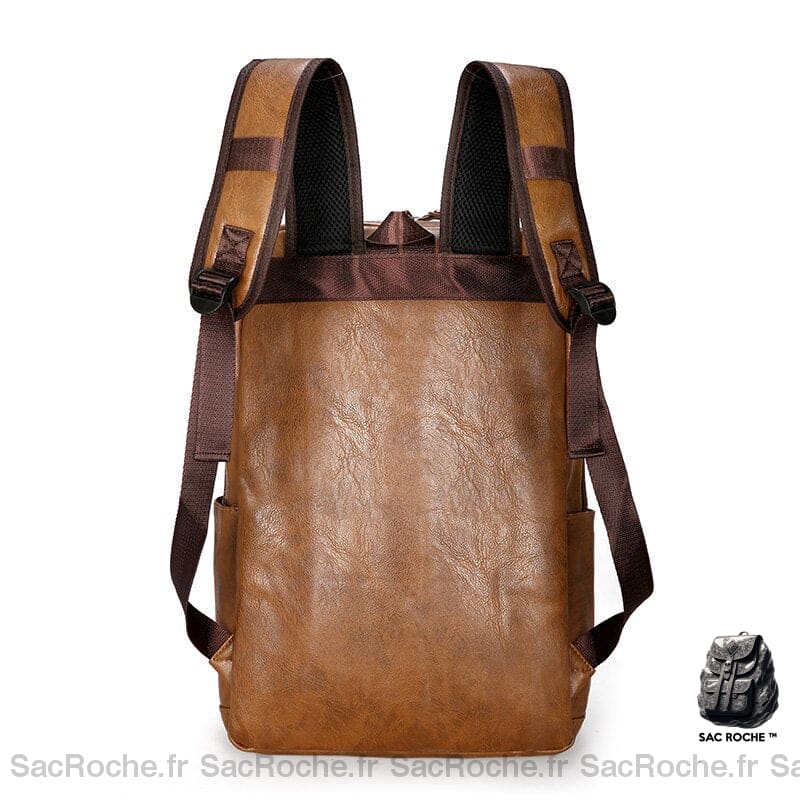 Sac À Dos Homme Cuir Marron Élégant Sac