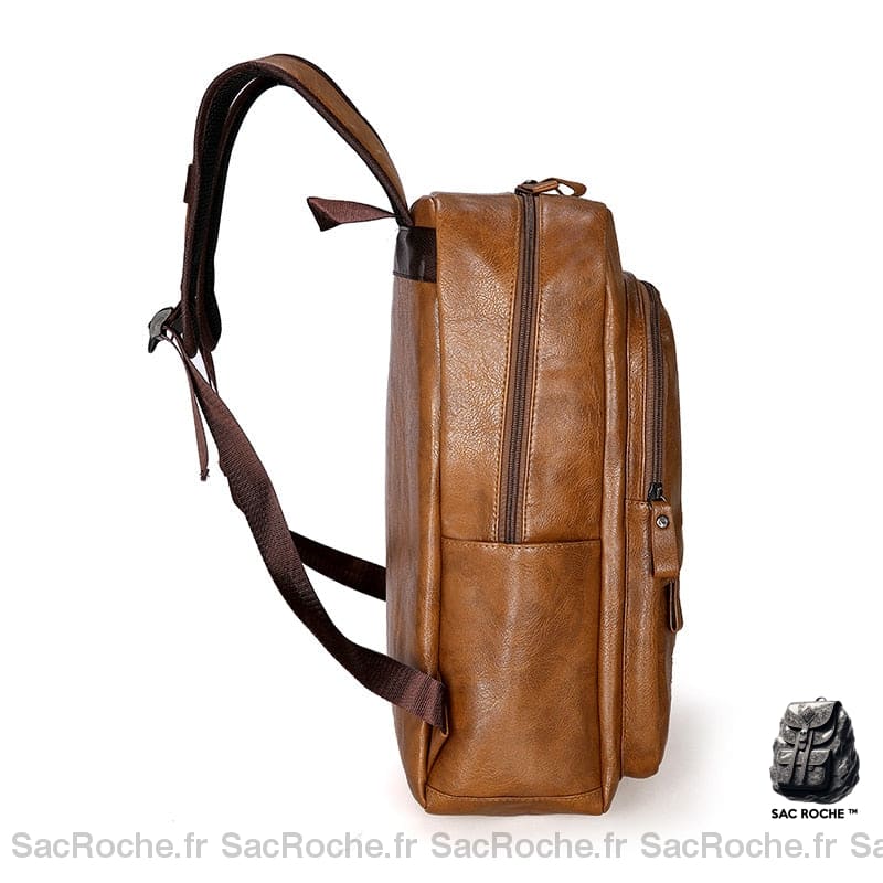 Sac À Dos Homme Cuir Marron Élégant Sac