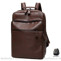 Sac À Dos Homme Cuir Marron Urbain. Marron Sac