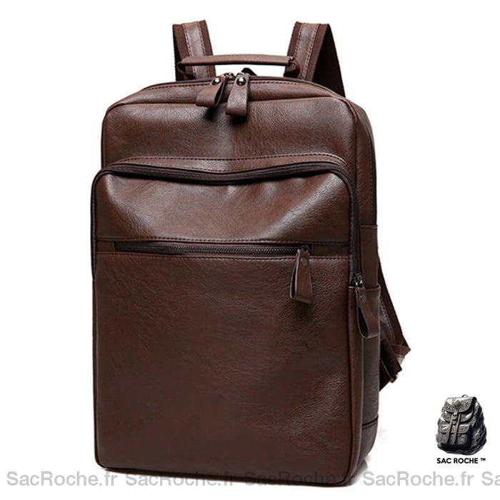 Sac À Dos Homme Cuir Marron Urbain. Marron Sac