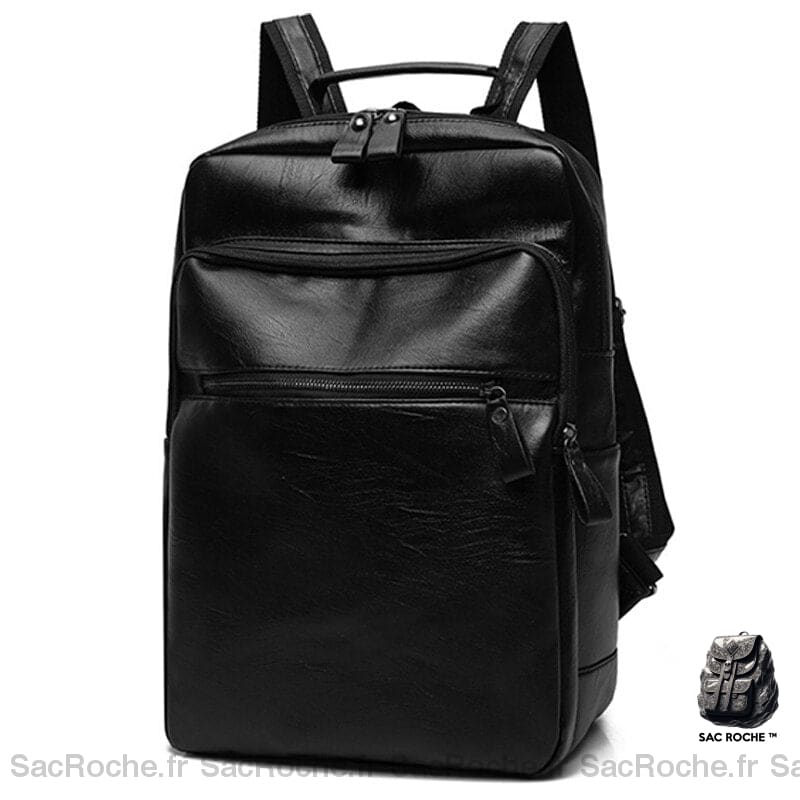 Sac À Dos Homme Cuir Marron Urbain. Noir Sac