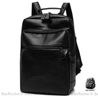 Sac à dos homme cuir marron urbain. - modèle Noir - Sac Roche ™