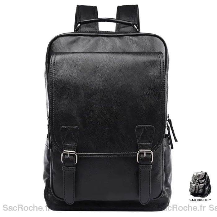 Sac À Dos Homme Cuir Ordinateur Noir Sac
