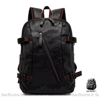 Sac à dos homme cuir-simili - modèle Noir - Sac Roche ™