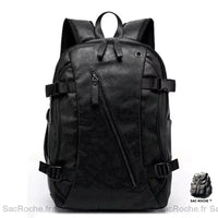 Sac à dos homme cuir-simili - modèle Noir (tout) - Sac Roche ™
