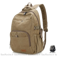 Sac À Dos Homme En Canvas Kaki Sac