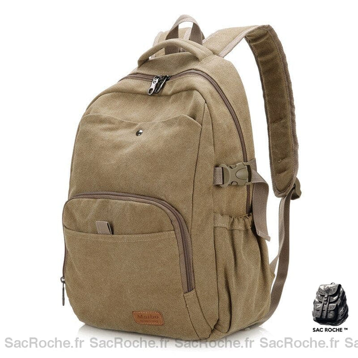 Sac À Dos Homme En Canvas Kaki Sac