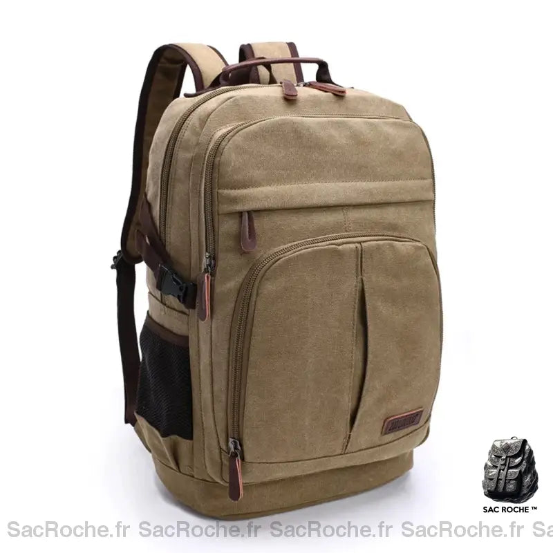 Sac À Dos Homme En Cuir Kaki