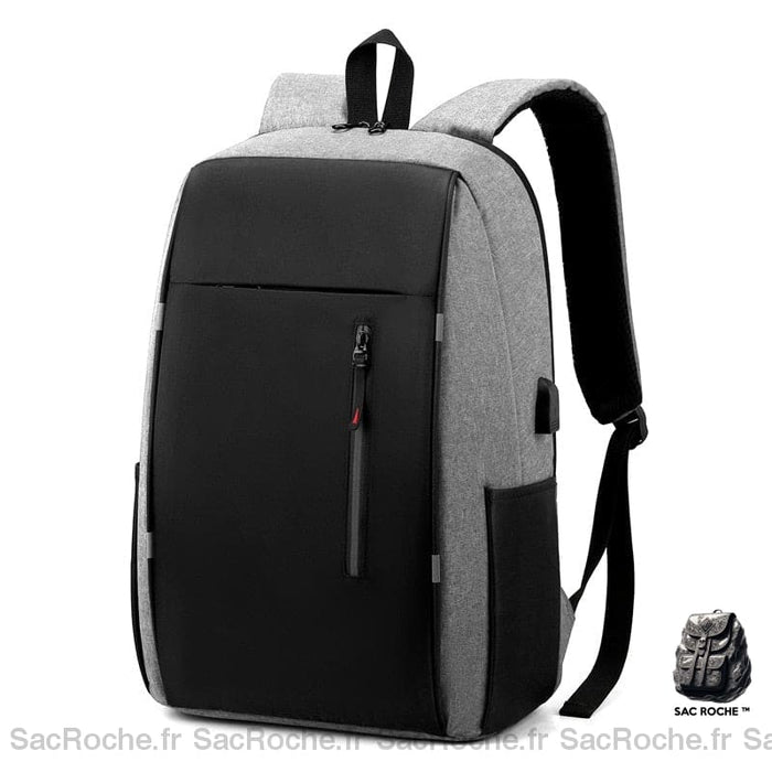 Sac À Dos Homme Ergonomique Confortable. Gris Sac