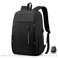 Sac à dos homme ergonomique confortable. - modèle Noir - Sac Roche ™